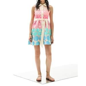 NEW LACE THE LABEL nephele brocade belted mini dress in rainbow